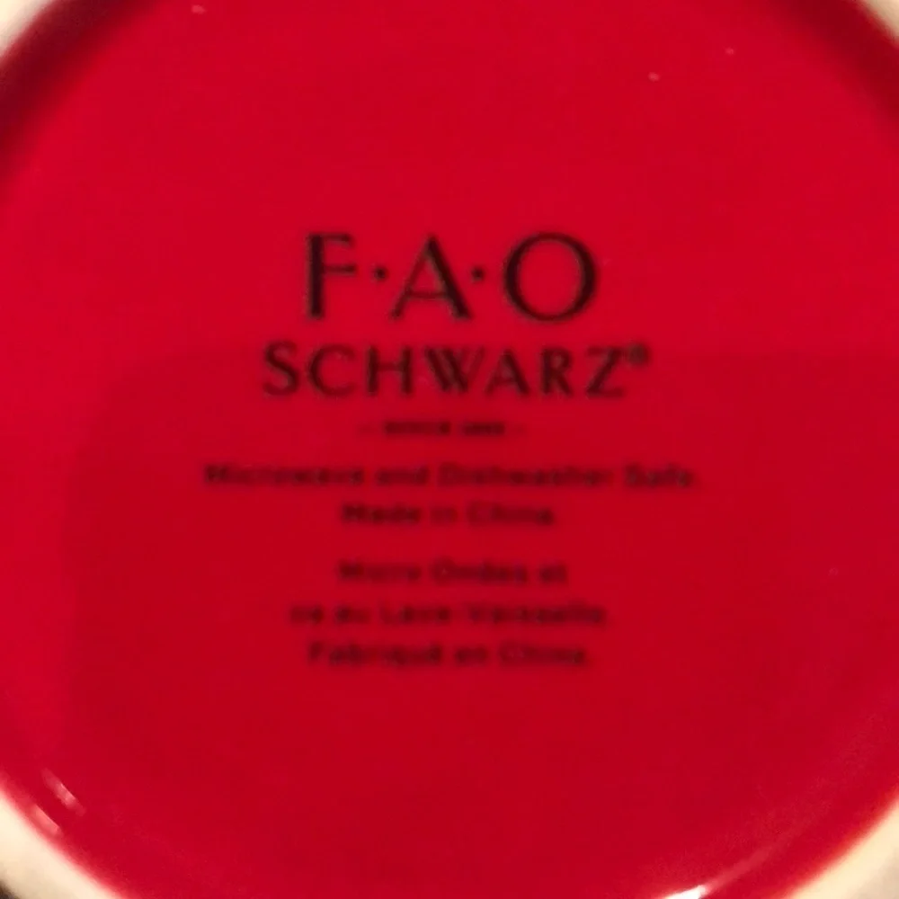 Fao SCHWARTZ Red Christmas Mug NWOTS